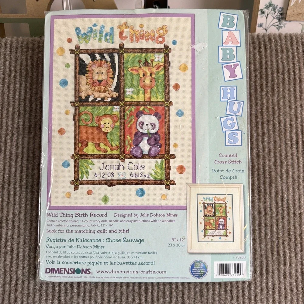 Animal Crossing Stitch #73250 Dimensions Wild Thing Birth Zoo